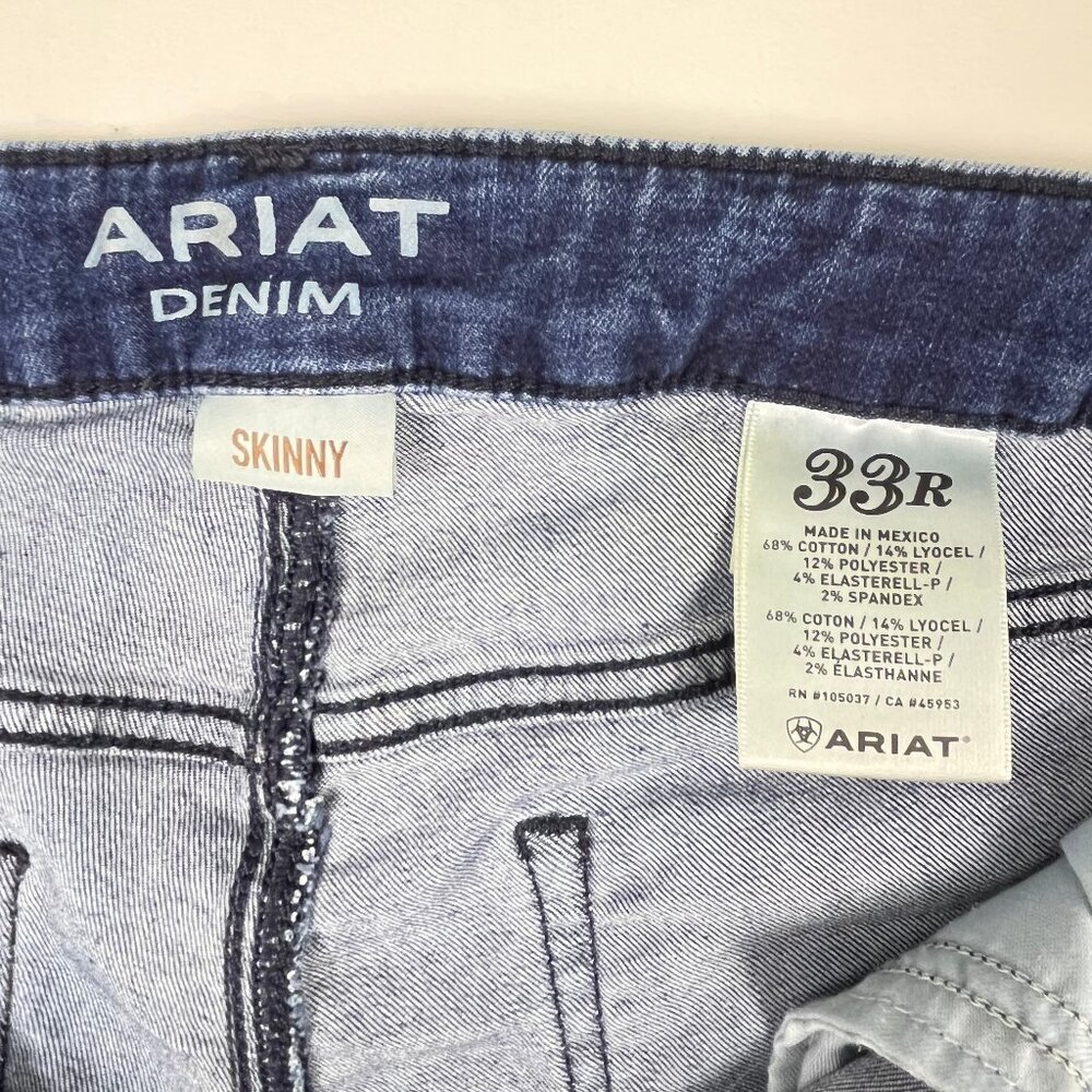 Ariat Denim Skinny Jeans Women’s Mid Rise Stretch Blue Size 33 Regular - Picture 5 of 8